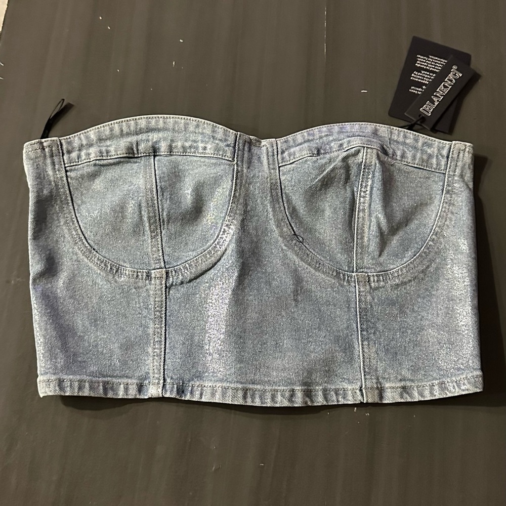 Denim Bustier Top